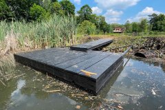 Ponton flottant pour la pêche 3 m x 1,8 m

